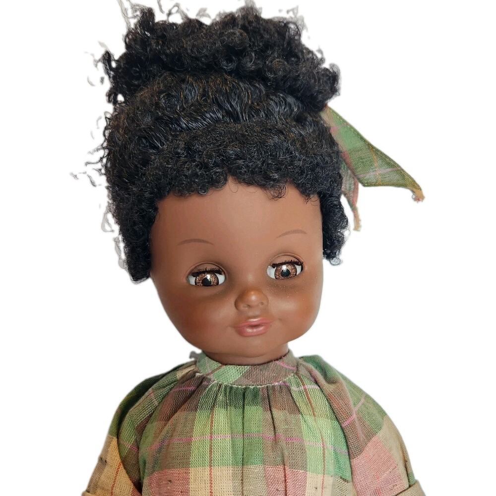 RARE 70s Sebino Titti Doll Mamma Di Cialdino Black African Musical Doll Italy